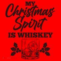 Funny Christmas Spirit Is Whiskey Santa Hat thumb 1