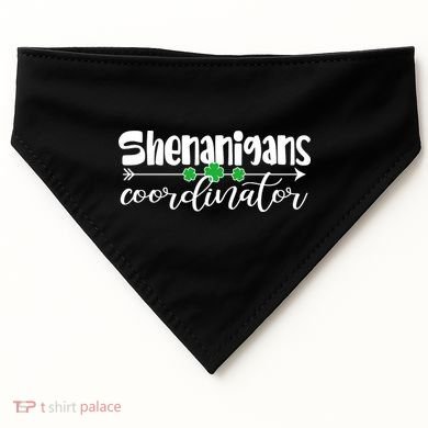 Funny Cute St Patricks Day Shenanigans Coordinator USA-Made Doggie Bandana