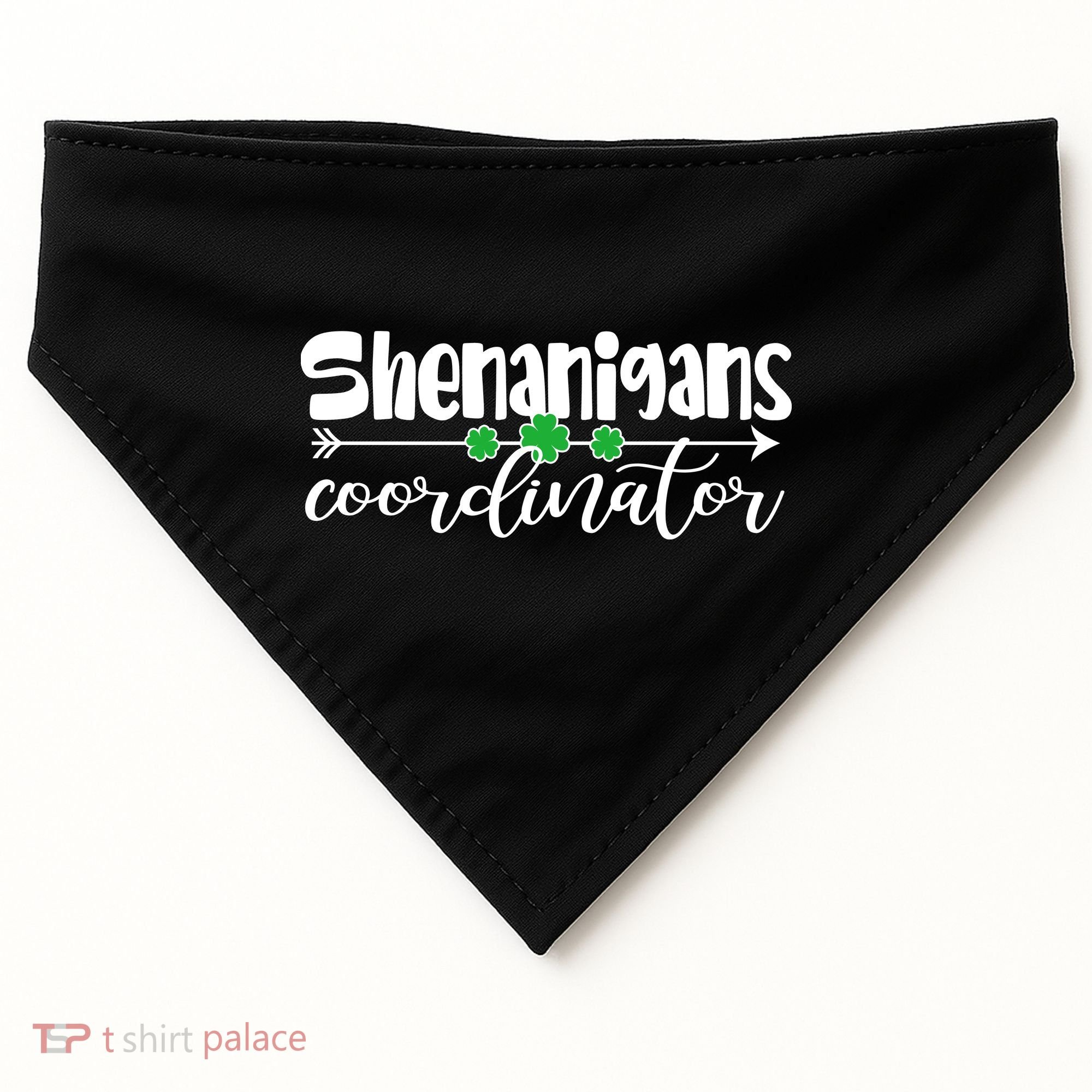 Funny Cute St Patricks Day Shenanigans Coordinator USA-Made Doggie Bandana