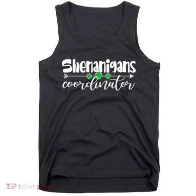 Funny Cute St Patricks Day Shenanigans Coordinator Tank Top