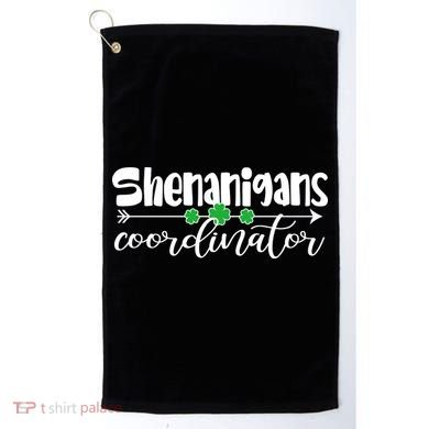 Funny Cute St Patricks Day Shenanigans Coordinator Golf Towel