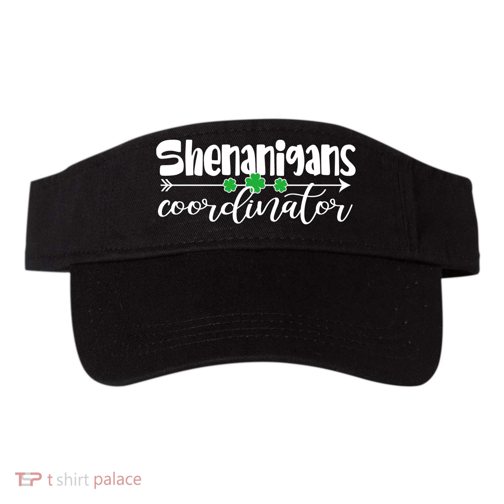 Funny Cute St Patricks Day Shenanigans Coordinator Visor
