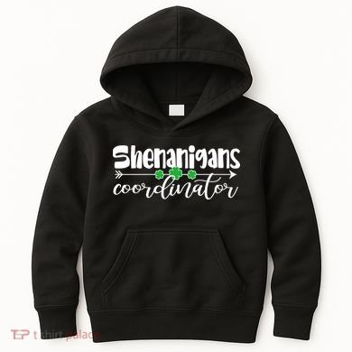 Funny Cute St Patricks Day Shenanigans Coordinator Kids Hoodie