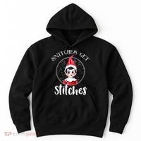 Funny Christmas Snitches Get Stitches Hoodie thumb 0