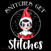 Funny Christmas Snitches Get Stitches Sweatshirt thumb 3