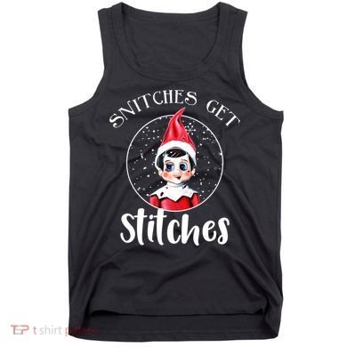 Funny Christmas Snitches Get Stitches Tank Top