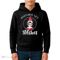 Funny Christmas Snitches Get Stitches Kids Hoodie thumb 4