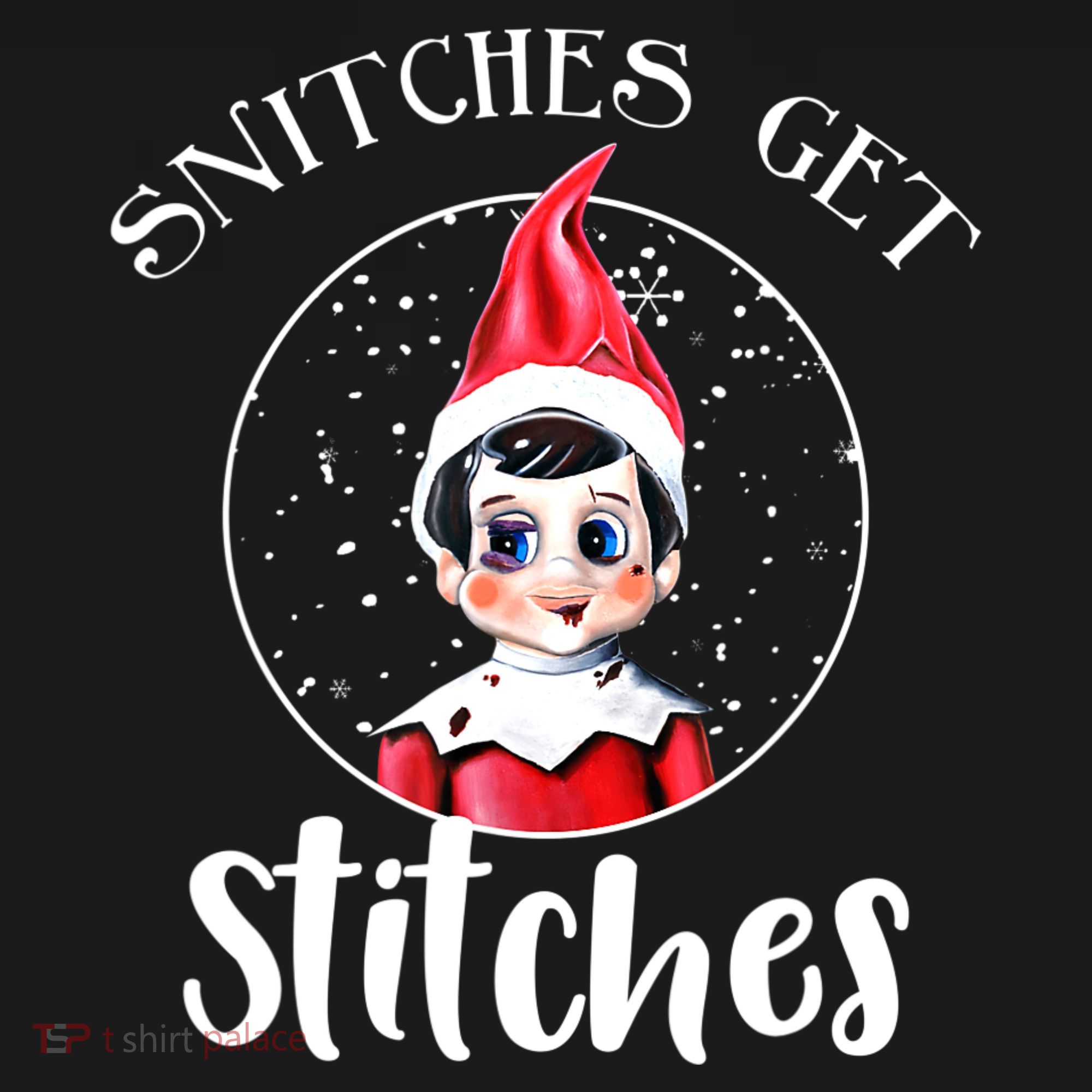 Funny Christmas Snitches Get Stitches Tote Bag