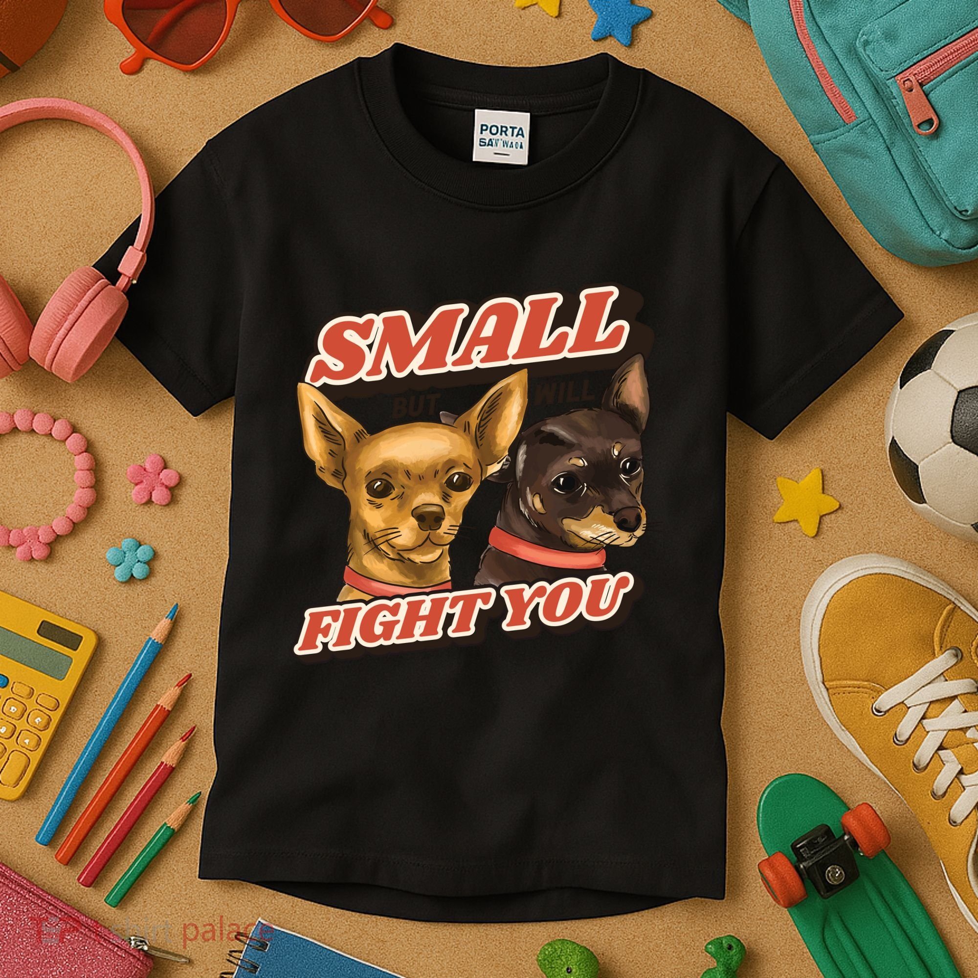 Funny Chiwawa Small But Will Fight You Kids T-Shirt