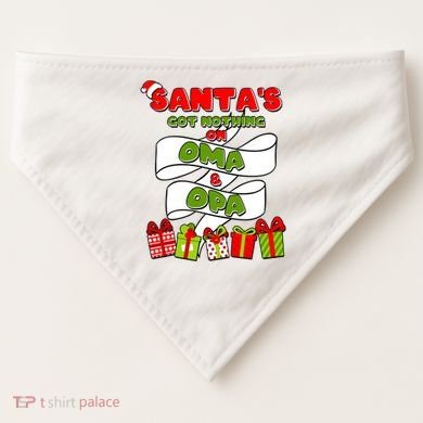 Funny Christmas Santas Got Nothing On Oma And Opa USA-Made Doggie Bandana