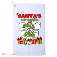 Funny Christmas Santas Got Nothing On Oma And Opa Golf Towel thumb 0