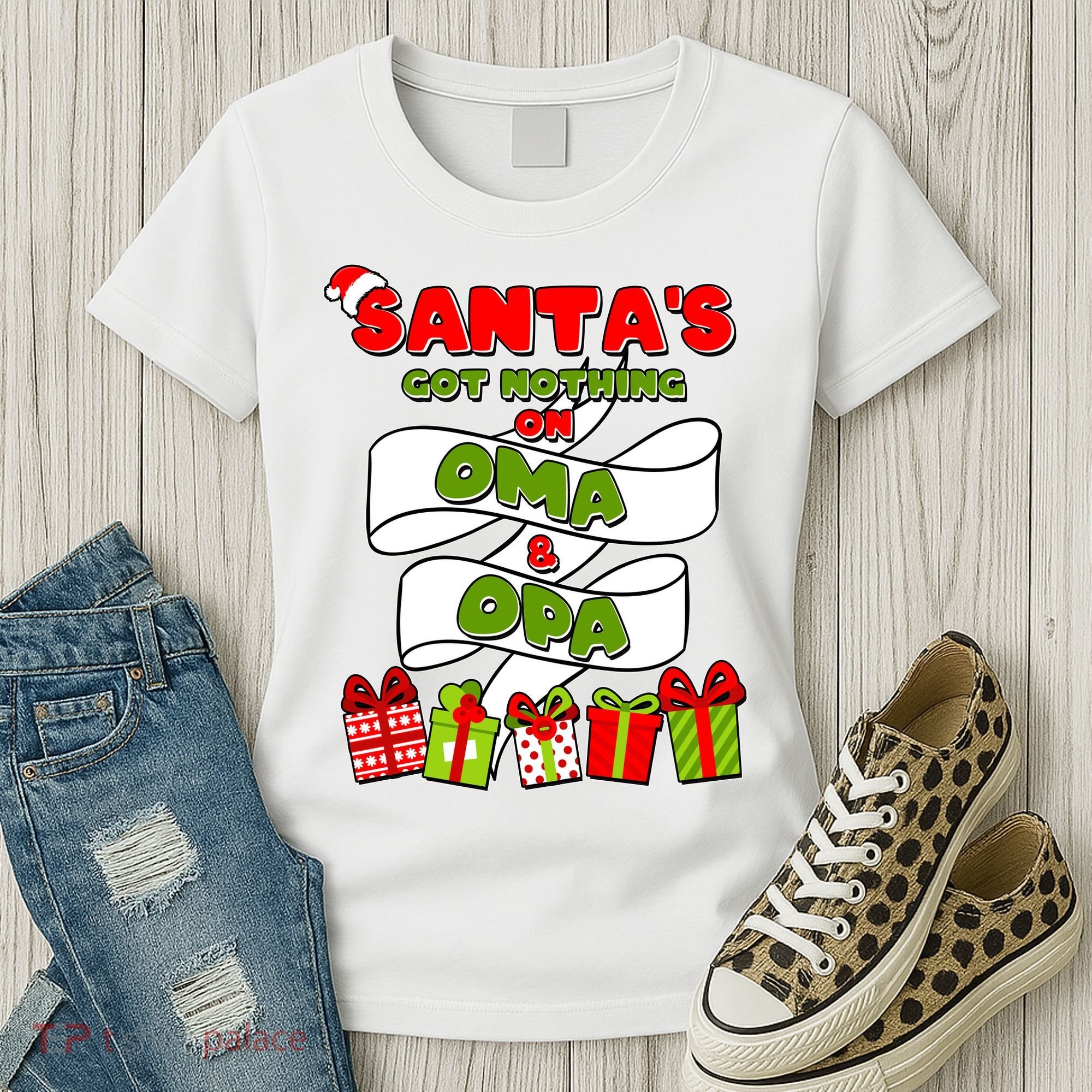 Funny Christmas Santas Got Nothing On Oma And Opa Women's T-Shirt