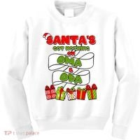Funny Christmas Santas Got Nothing On Oma And Opa Kids Sweatshirt thumb 0