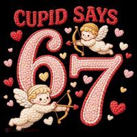 Funny Cupid Says 6-7 Valentines Day 67 Meme Coffee Mug thumb 5