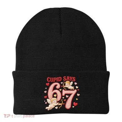 Funny Cupid Says 6-7 Valentines Day 67 Meme Beanie