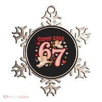 Funny Cupid Says 6-7 Valentines Day 67 Meme Ornament thumb 0