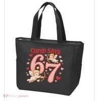 Funny Cupid Says 6-7 Valentines Day 67 Meme Tote Bag thumb 3
