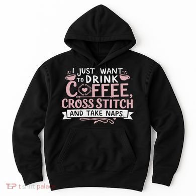 Funny Cross Stitch Crochet Design For Craft Lovers Knitting Hoodie