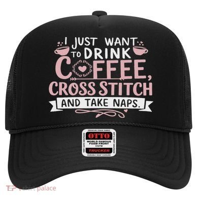 Funny Cross Stitch Crochet Design For Craft Lovers Knitting Hat