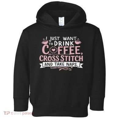 Funny Cross Stitch Crochet Design For Craft Lovers Knitting Toddler Hoodie
