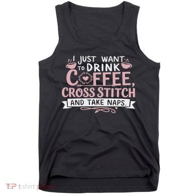 Funny Cross Stitch Crochet Design For Craft Lovers Knitting Tank Top