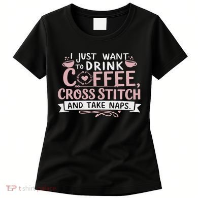 Funny Cross Stitch Crochet Design For Craft Lovers Knitting Women's T-Shirt