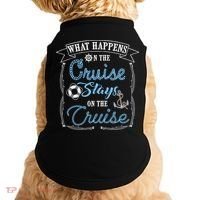 Funny Cruise Ship Vacation Gift What Happens Stays Gift Doggie Tank thumb 0