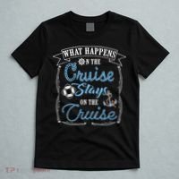 Funny Cruise Ship Vacation Gift What Happens Stays Gift T-Shirt thumb 5