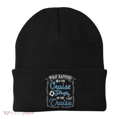 Funny Cruise Ship Vacation Gift What Happens Stays Gift Beanie
