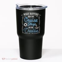 Funny Cruise Ship Vacation Gift What Happens Stays Gift Tumbler thumb 0