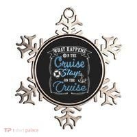 Funny Cruise Ship Vacation Gift What Happens Stays Gift Ornament thumb 0