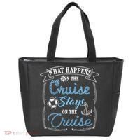 Funny Cruise Ship Vacation Gift What Happens Stays Gift Tote Bag thumb 0