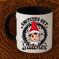 Funny Christmas Snitches Get Stitches Coffee Mug thumb 2