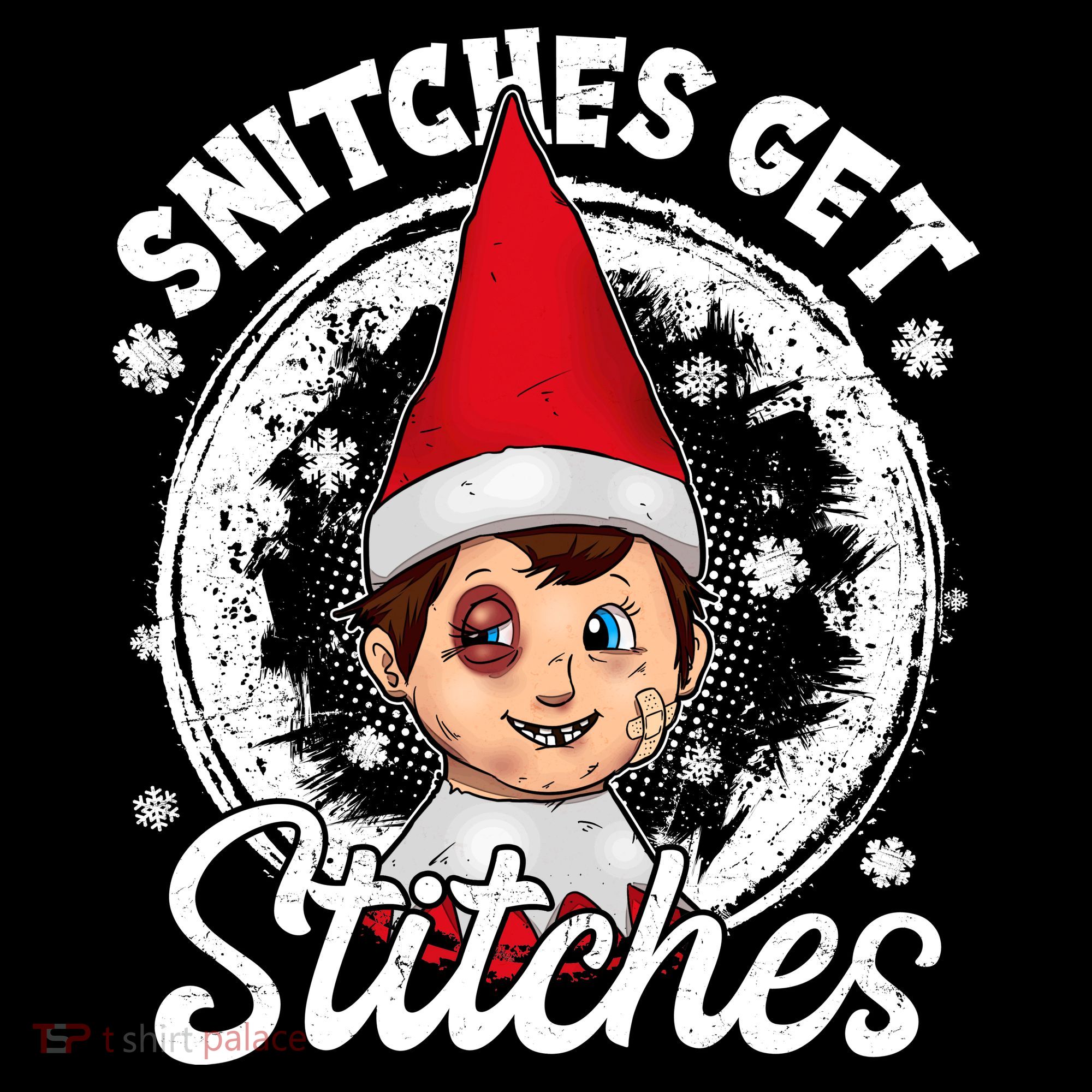 Funny Christmas Snitches Get Stitches Women's Hoodie