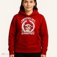 Funny Christmas Snitches Get Stitches Hoodie thumb 5
