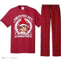 Funny Christmas Snitches Get Stitches Pajama Set thumb 0