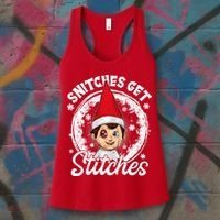 Funny Christmas Snitches Get Stitches Women's Tank Top thumb 3
