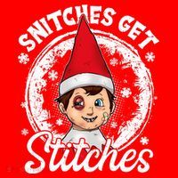 Funny Christmas Snitches Get Stitches Hat thumb 2