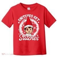 Funny Christmas Snitches Get Stitches Toddler T-Shirt thumb 0