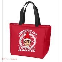 Funny Christmas Snitches Get Stitches Tote Bag thumb 3