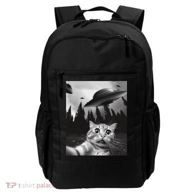 Funny Cat Selfie With Ufos Backpack
