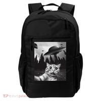 Funny Cat Selfie With Ufos Backpack thumb 0