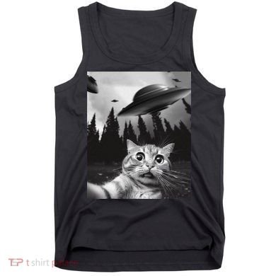Funny Cat Selfie With Ufos Tank Top