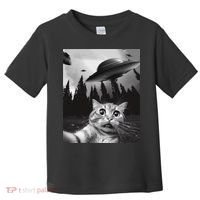 Funny Cat Selfie With Ufos Toddler T-Shirt thumb 0