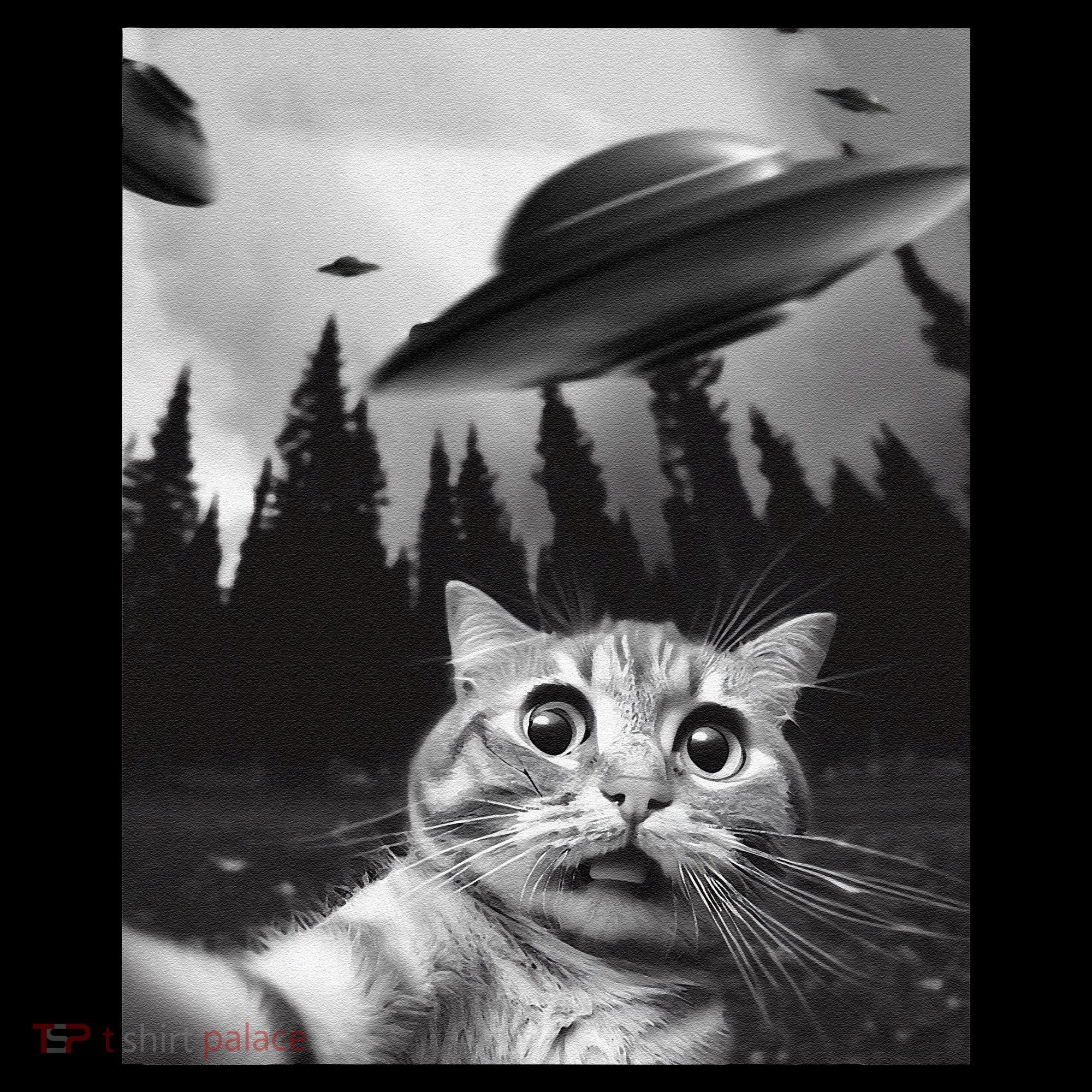Funny Cat Selfie With Ufos Toddler T-Shirt