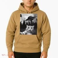 Funny Cat Selfie With Ufos Hoodie thumb 2