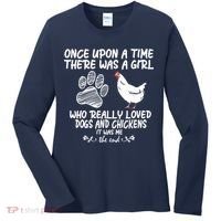 Funny Chicken Shirts For Women Funny Dog Tee Farmer Women's Long Sleeve Shirt thumb 0