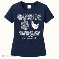 Funny Chicken Shirts For Women Funny Dog Tee Farmer Women's T-Shirt thumb 0