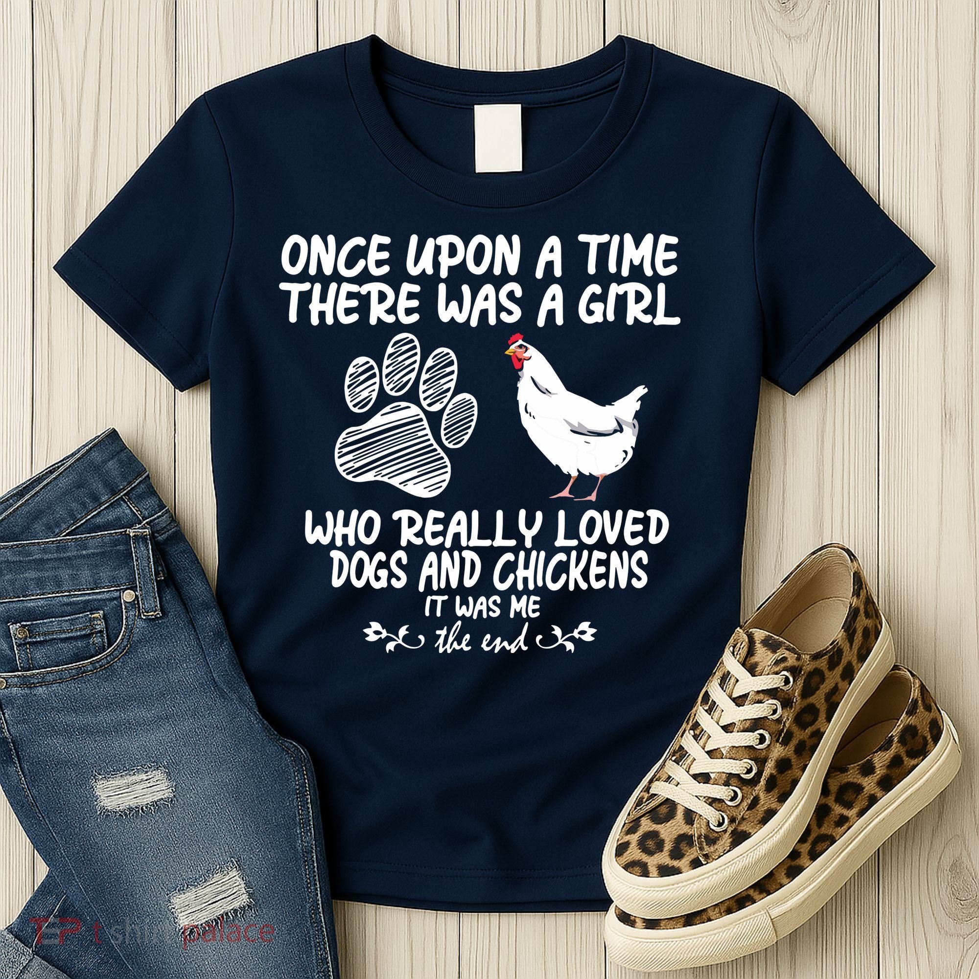 Funny Chicken Shirts For Women Funny Dog Tee Farmer Women's T-Shirt