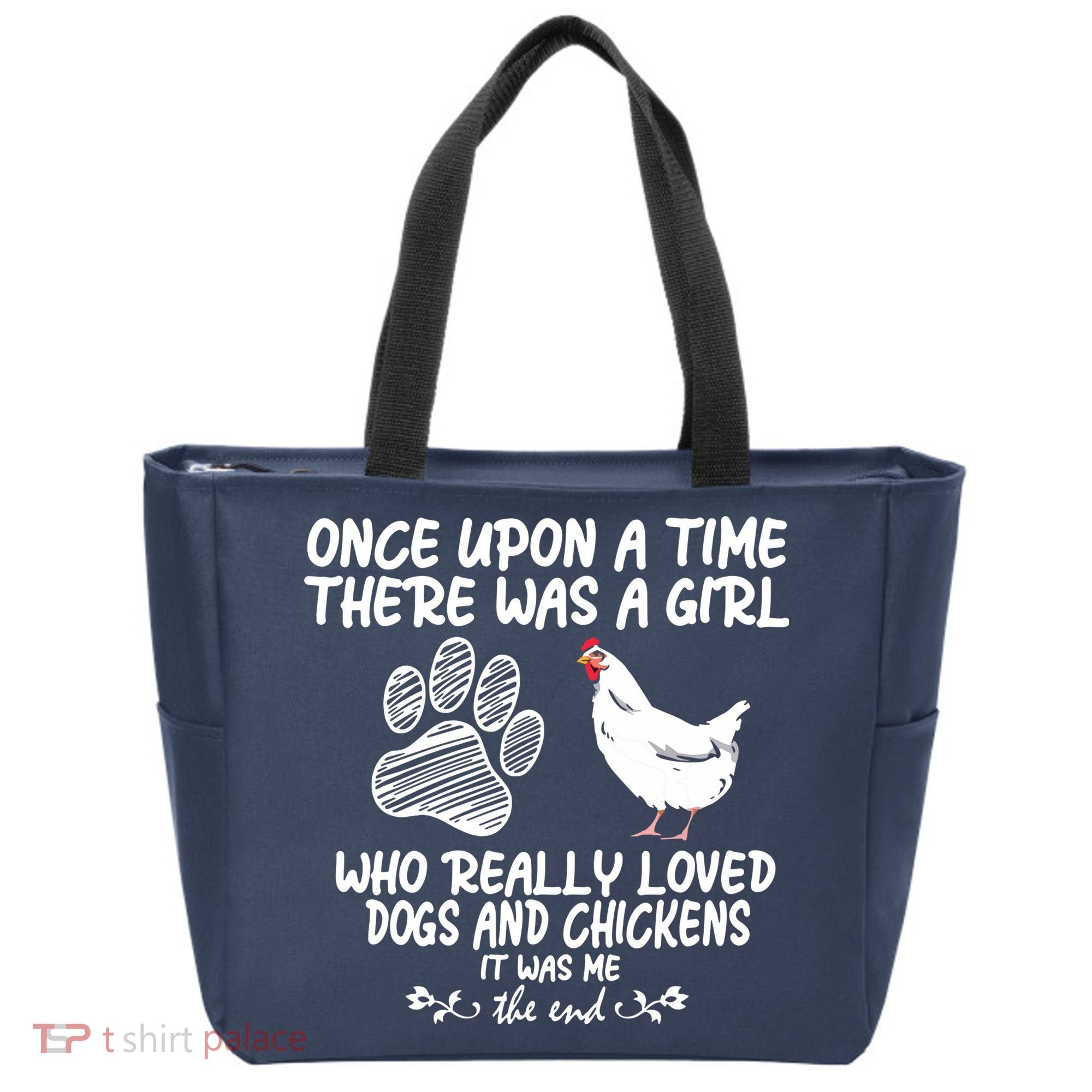 Funny Chicken Shirts For Women Funny Dog Tee Farmer Tote Bag